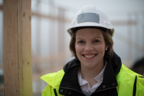 woman on worksite